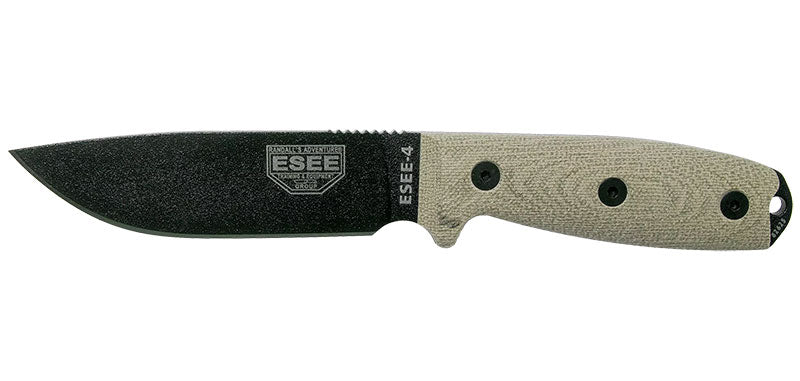 Couteau à lame fixe ESEE-4 Lame Noire - ESEE-T.A DEFENSE