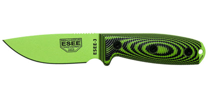 Couteau à lame fixe ESEE-3 Orange ou vert - ESEE-T.A DEFENSE