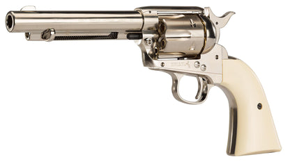 Revolver CO2 Simple Action Army 45 nickelé BB's cal. 4,5 mm - Colt-T.A DEFENSE