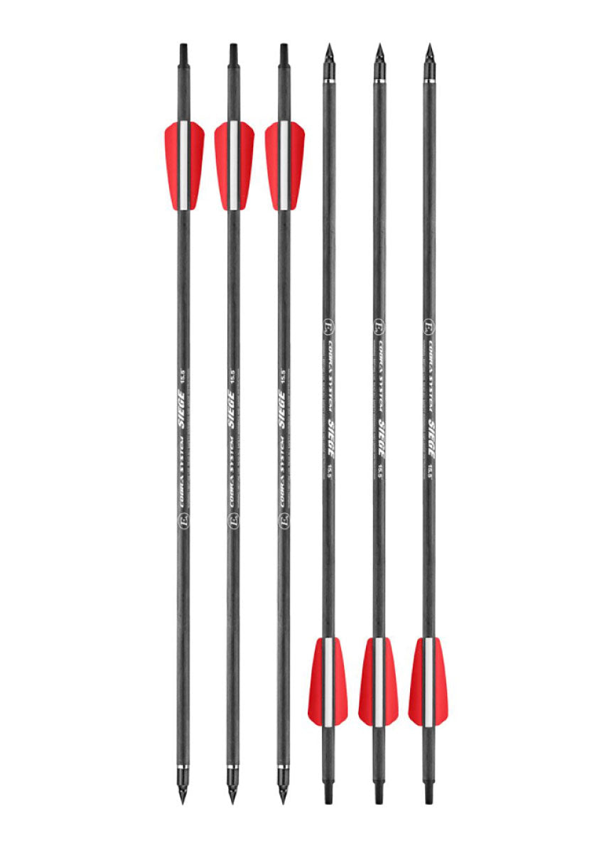 Lot de 6 flèches pour arbalete Siege - Ek Archery-T.A DEFENSE