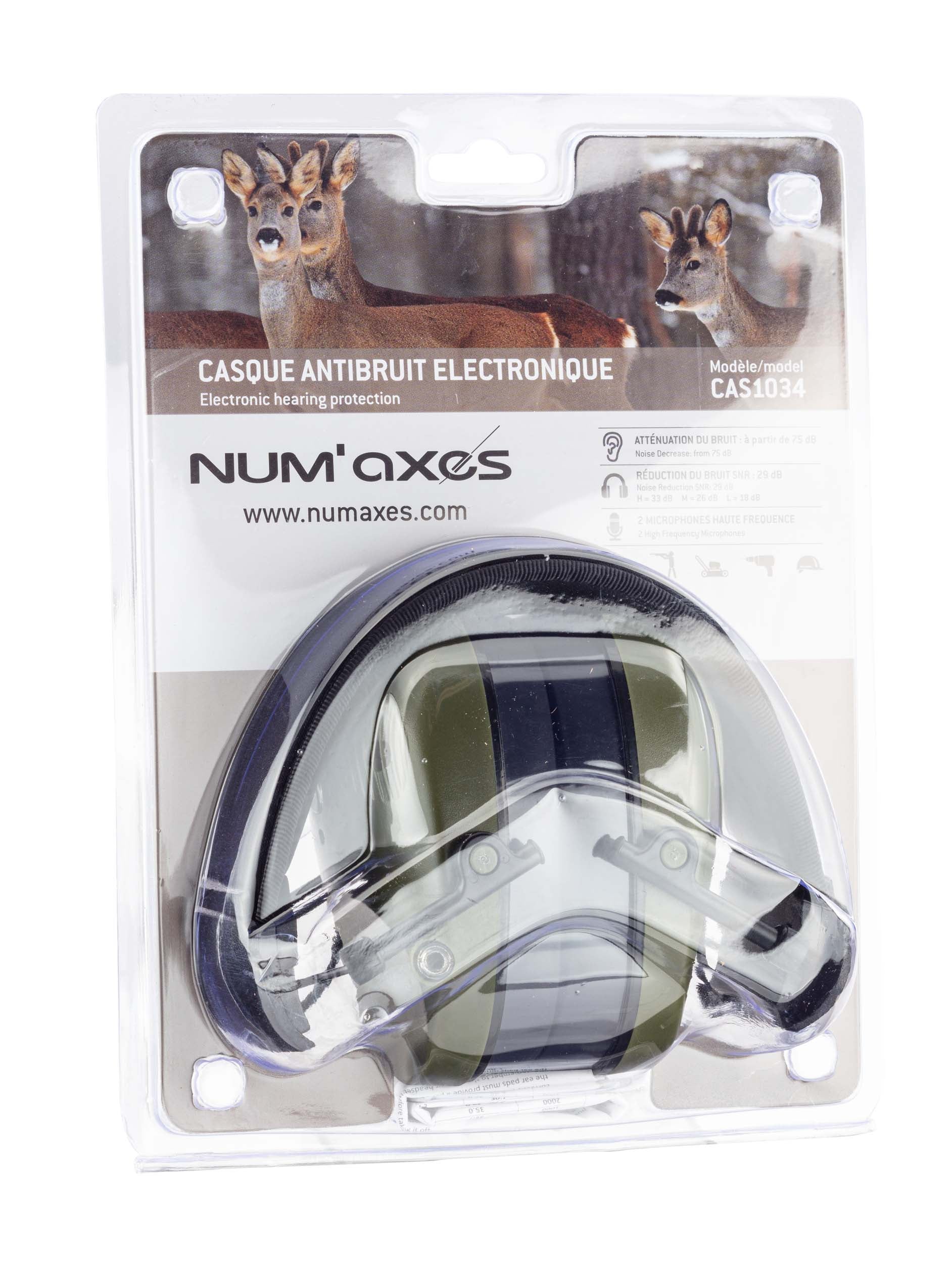 Casque antibruit électronique NUM'AXES CAS1034 Noir